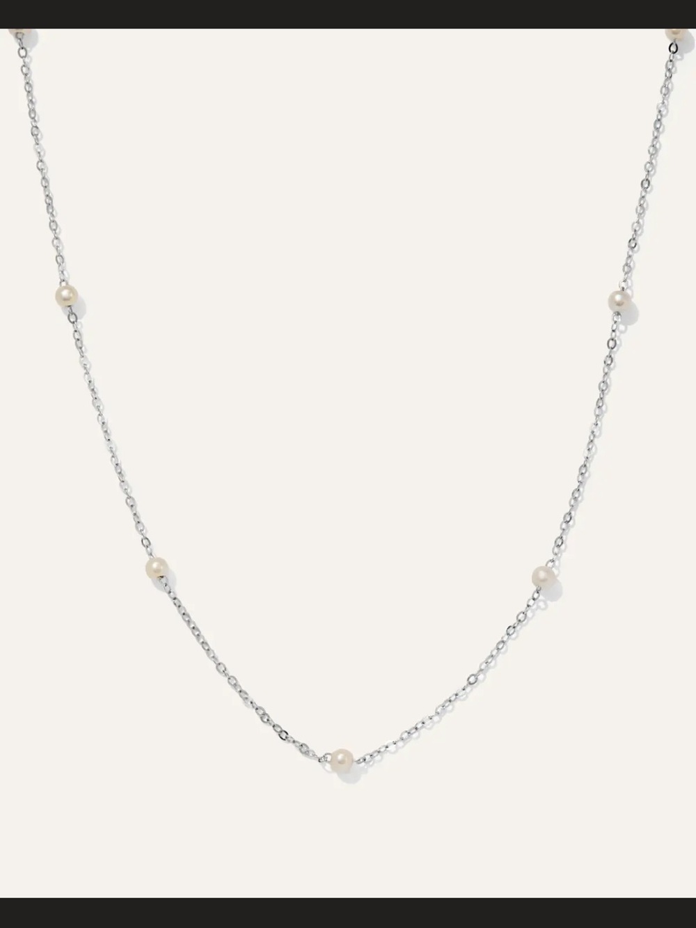 14k gold Quince Freshwater Cultured Pearl Station Necklace